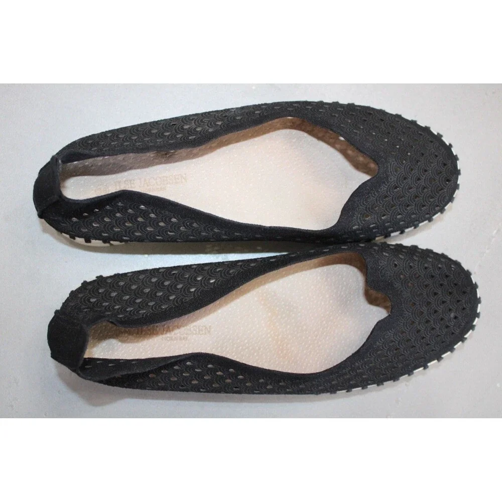 Ilse Jacobsen Tulip Flats Black EU‎ 38 US 7.5 - 8 Lightweight Slip-On Shoes